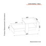 Hanah Home Mesa de Centro Escandinava Blanca y Nogal con Almacenamiento 80x43.6x32.6 cm